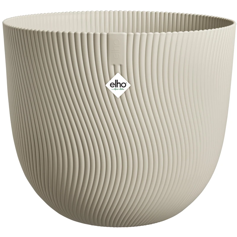 elho Sereh Round 47 - Plant Pot for Indoor & Outdoor - 100% Recycled Plastic - Ø 47.0 x H 40.1 cm - Beige/Mushroom Beige