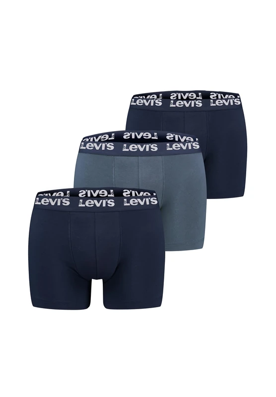 Levi's Men's Repeat Logo Boxer Briefs 6P ECOM, Navy Combo, M