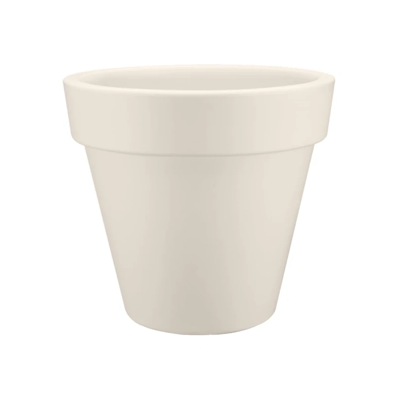 elho Pure Round 40 - Flower Pot for Indoor & Outdoor - Ø 39.0 x H 35.7 cm - White/Linen White