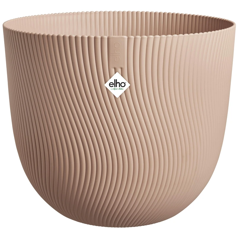 elho Sereh Round 47 - Plant Pot for Indoor & Outdoor - 100% Recycled Plastic - Ø 47.0 x H 40.1 cm - Brown/Cool Clay