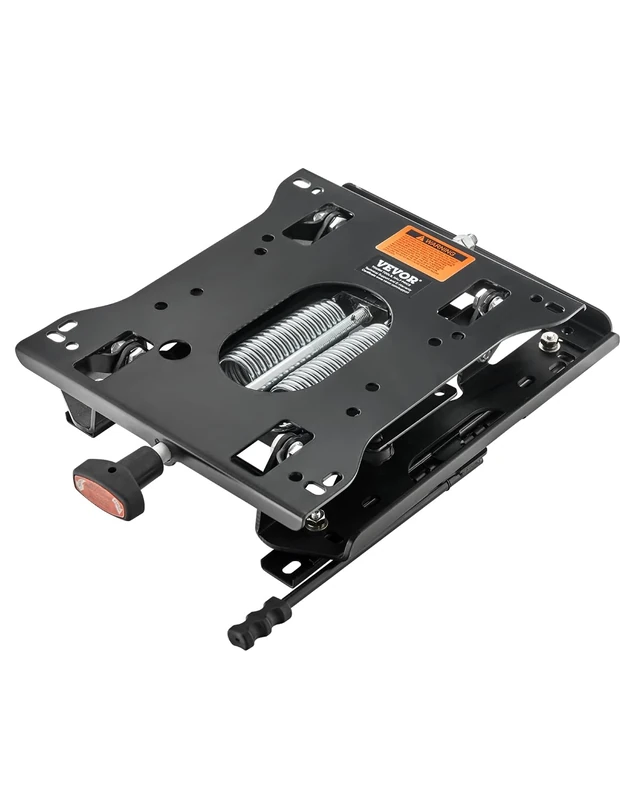 VEVOR Seat Suspension Kit with Seat Slider Track, Universal Air Ride Seat Suspension for Zero Turn Lawn Mower, 6in Front-to-Back Adjustable, Tractor Seat Suspension Kit for Forklift, Bulldozers