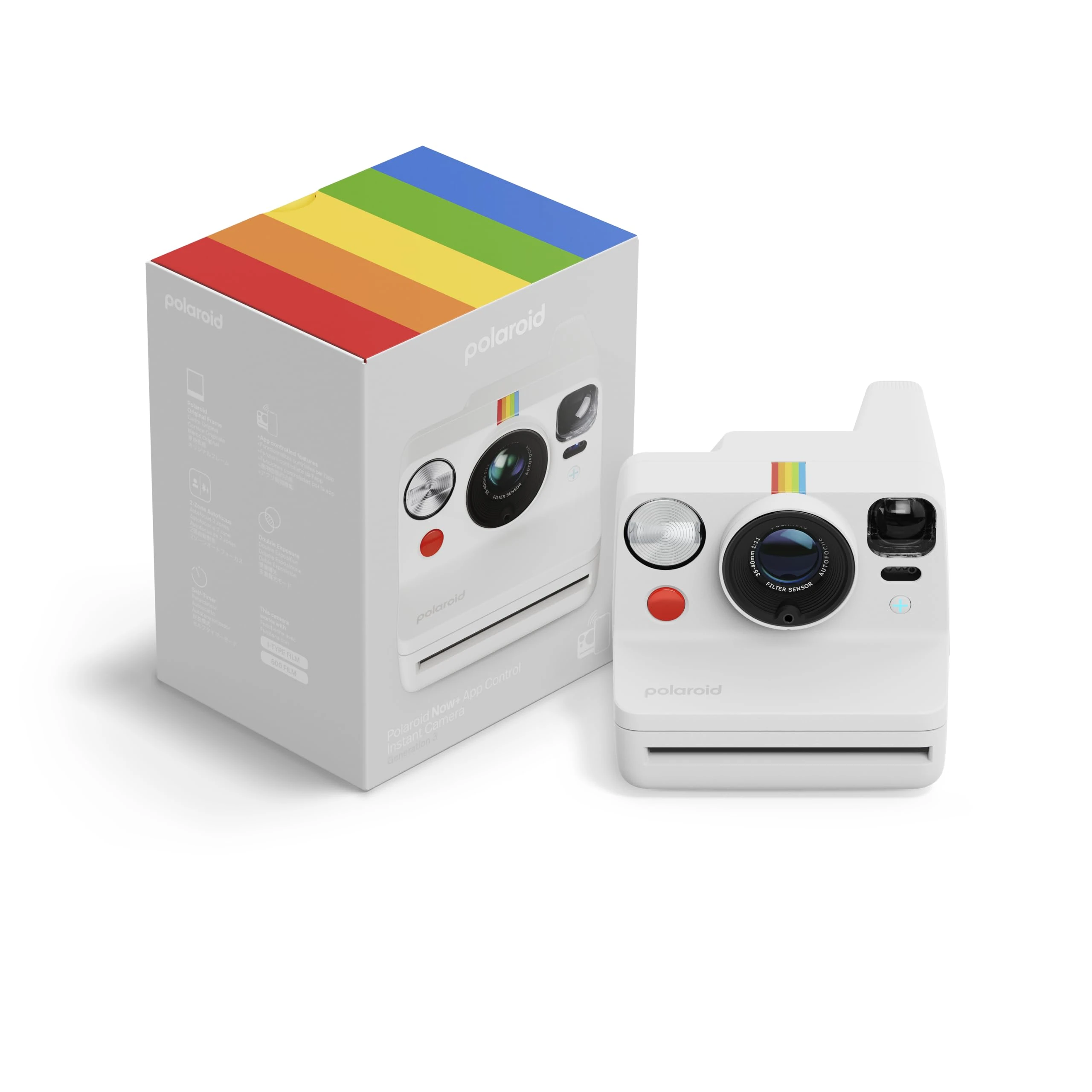 Polaroid - NOW+ Generation 3 - Instant Camera Bluetooth Connected - White (9161)