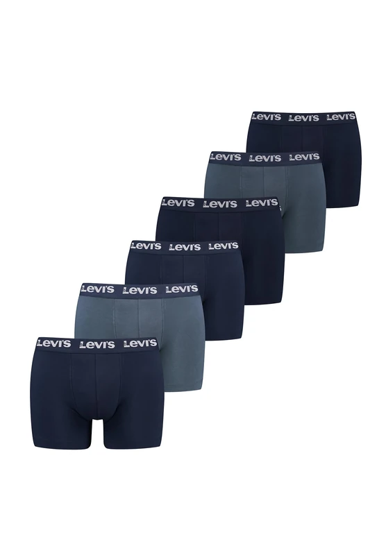 Levi's Men's Repeat Logo Boxer Briefs, Middle Grey Melange Combo, XL (Pack of 6)