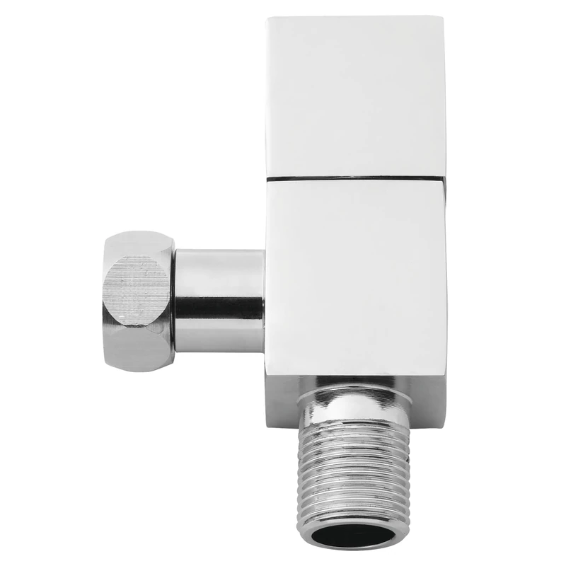 Wirquin 10724142 Robinet d'arrêt équerre carré 1/4 Tour en laiton Pour Chasse D'eau wc, chromé Square Turn Stop Valve Brass for Toilet Cistern, Chrome-Plated