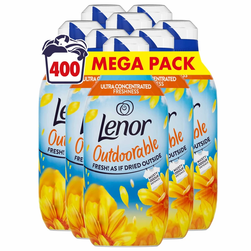 Lenor Outdoorable Fabric Conditioner 400 Washes (8x50), Summer Breeze - Ultra Concentrated Freshness