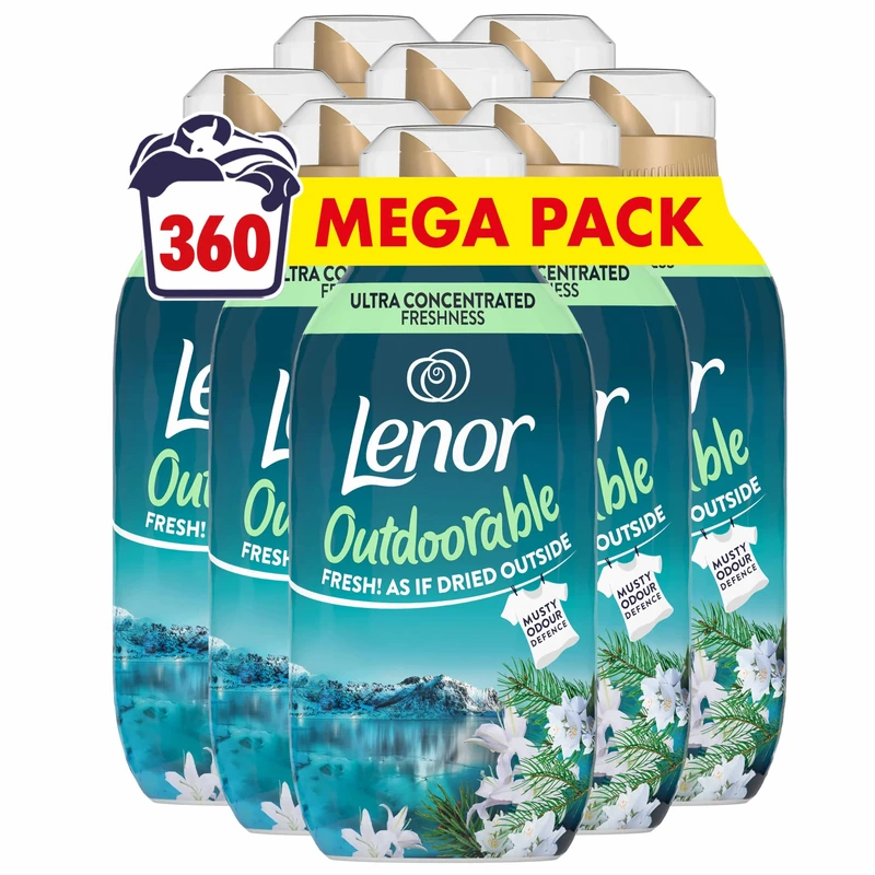 Lenor Outdoorable Fabric Conditioner 360 Washes (8x45), Northern Solstice - Ultra Concentrated Freshness