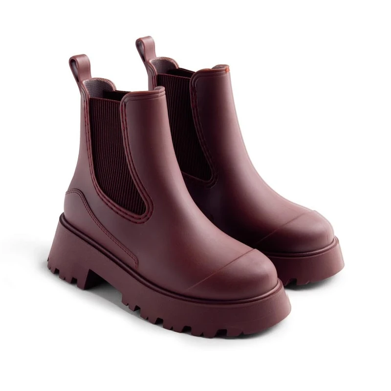 GIOSEPPO Women's Belding Rain Boot, Burgundy, 5 UK