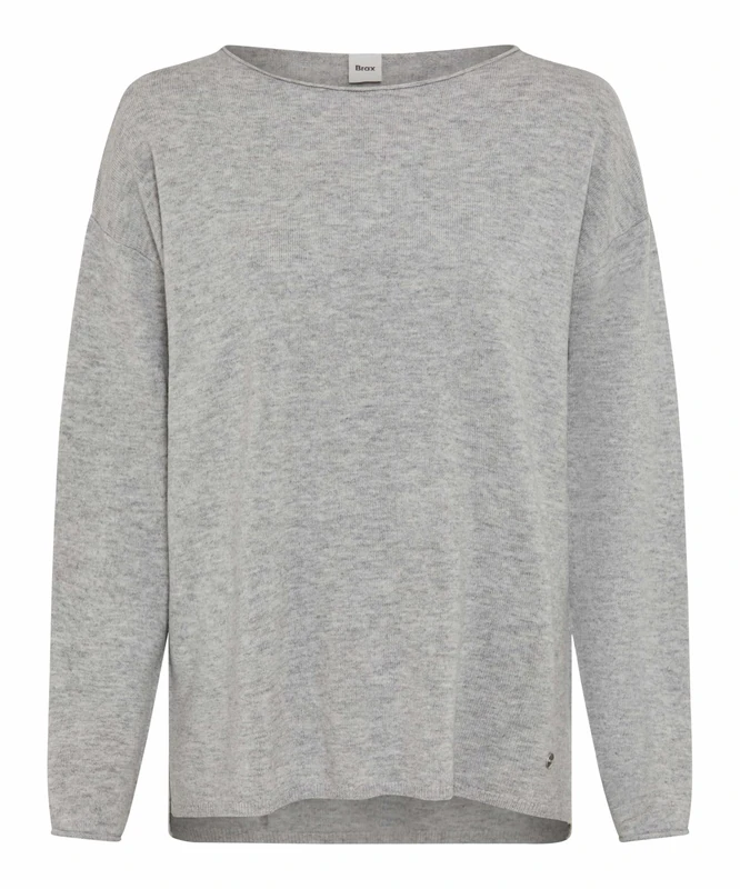 BRAX Women's Style.Liz Merino Cashmere Pullover, 08 Cozy Grey, 10