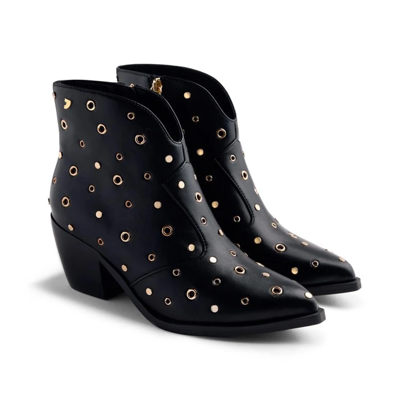 GIOSEPPO Women's Muskegon Oxford Boot, Black/White, 5 UK