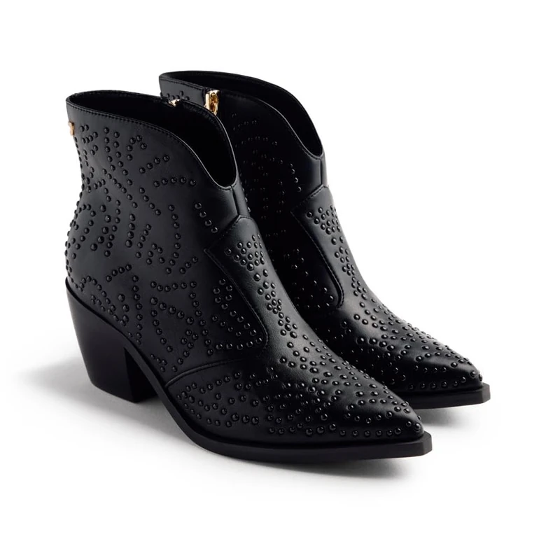 GIOSEPPO SHEVLIN, Women's Boots, Black, 36 EU, Black/White, 4 UK