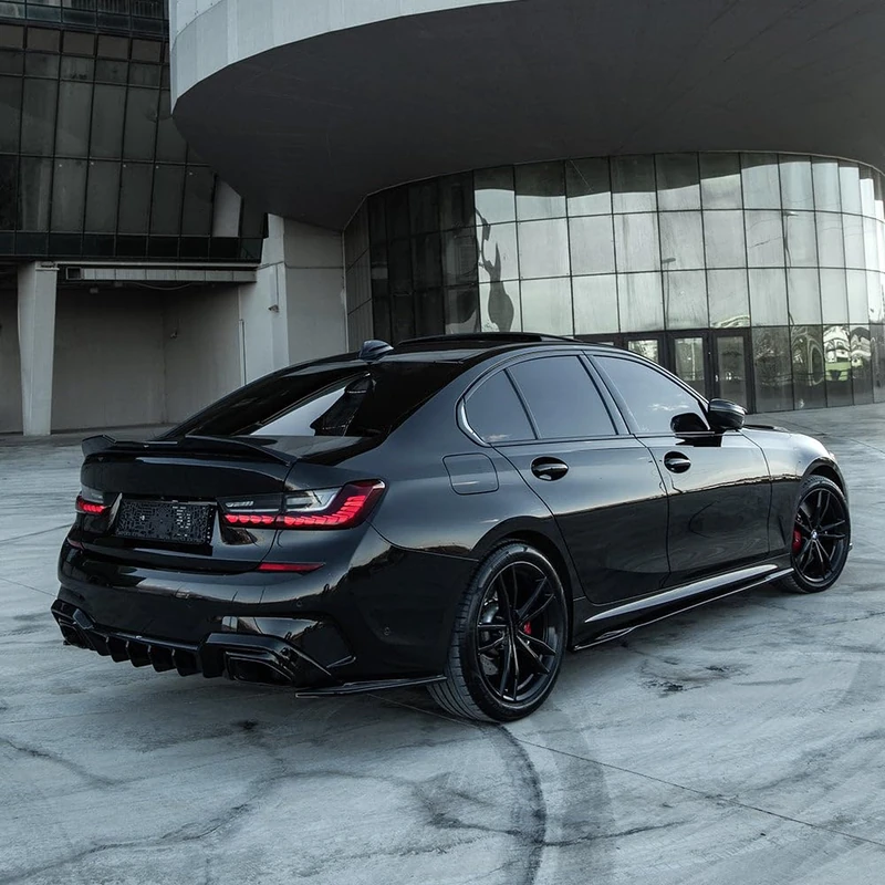 Oneway Trunk Spoiler compatible with BMW 3-Series G20 Sedan M-Pack & M340i 2018-2022 & 2022- & M3 G80 Sedan 2022- - Gloss black