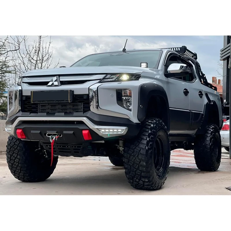 Oneway Set Fender Flares compatible with Mitsubishi L200 Triton 6 2019- - Matt black