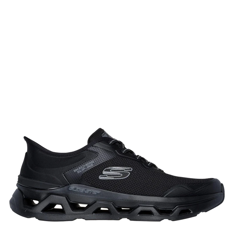 Skechers Men's Glide-Step Altus Turn Out Sneaker, Black Mesh/Duraleather, 9 UK