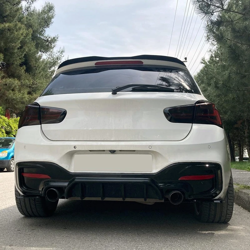 Oneway Roof Spoiler (Cap) compatible with BMW 1-Series F20/F21 M-Power Facelift 2015-2019 - Gloss black