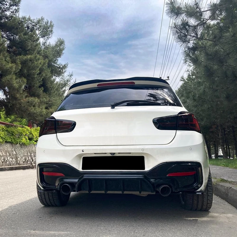 Oneway Rear Diffuser compatible with BMW 1-Series F20/F21 Facelift M-Power 2015-2019 - Gloss black