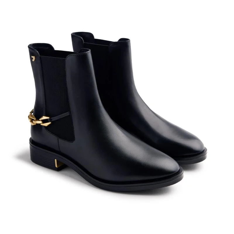 GIOSEPPO Women's Reese Oxford Boot, Black/White, 6 UK