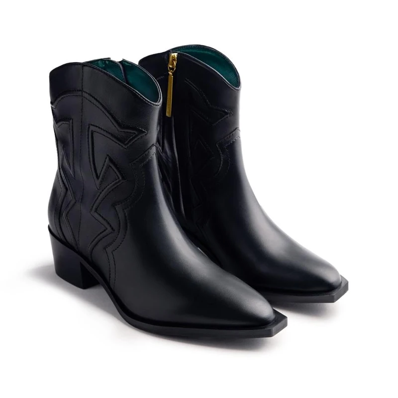 GIOSEPPO QUAMBA, Women's Boots, Black, 36 EU, Black/White, 4 UK