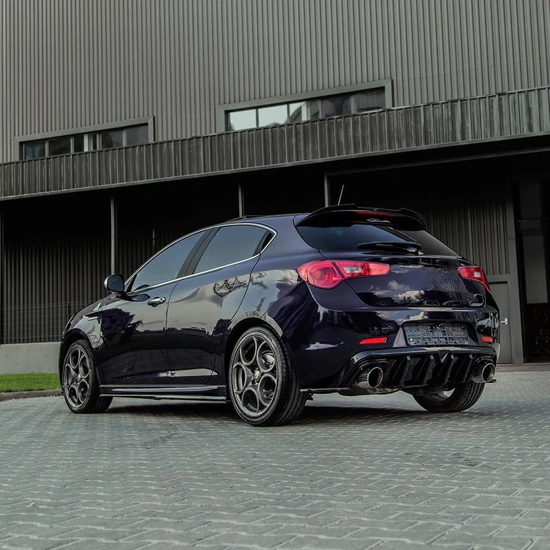 Oneway Rear Diffuser compatible with Alfa Romeo Giulietta 2010-2020 - Version 2 - Gloss black