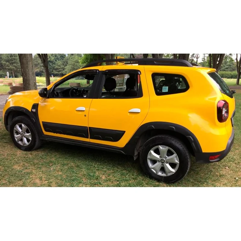 Oneway Set Wheel Arch Trims compatible with Dacia Duster II 2018-2024 with Park Assist (Offroad) - Matt black