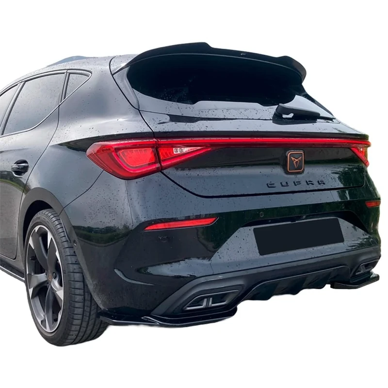 Oneway Rear Side Diffusors compatible with Cupra Leon HB 2020- - Version 2 - Gloss black