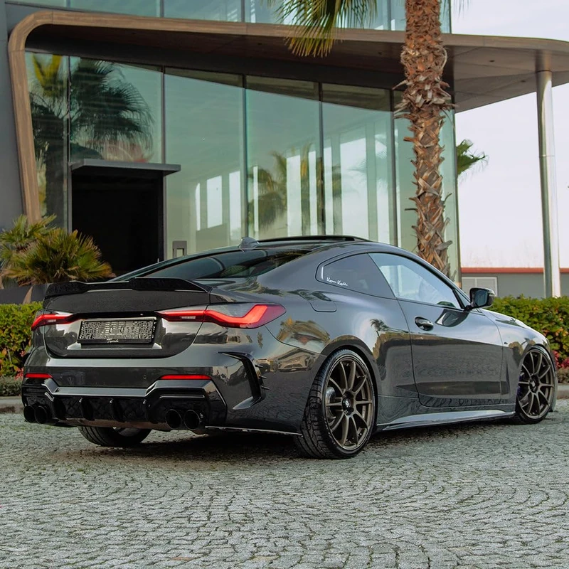 Oneway Rear Diffuser compatible with BMW 4-Series G22/G23 Coupe/Convertible M-Pack/M440i 2020-2024 & Facelift 2024- - Gloss black