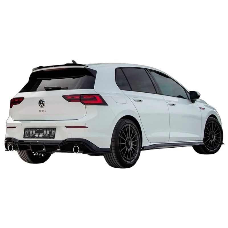 Oneway Rear Side Diffusors compatible with Volkswagen Golf VIII HB GTI 2020- - Gloss black