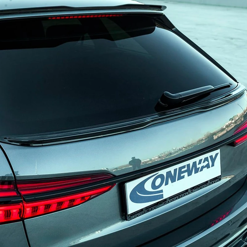 Oneway Trunk Spoiler compatible with Audi A6 S-Line/S6 C8 Avant 2018- - Gloss black
