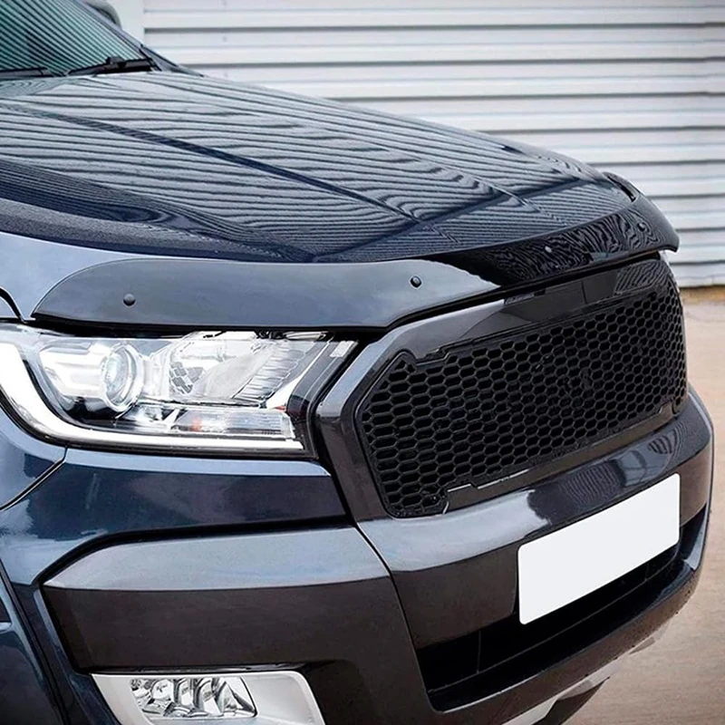 Oneway Bonnet Protector compatible with Ford Ranger T7/T8 2015-2022 - Gloss black