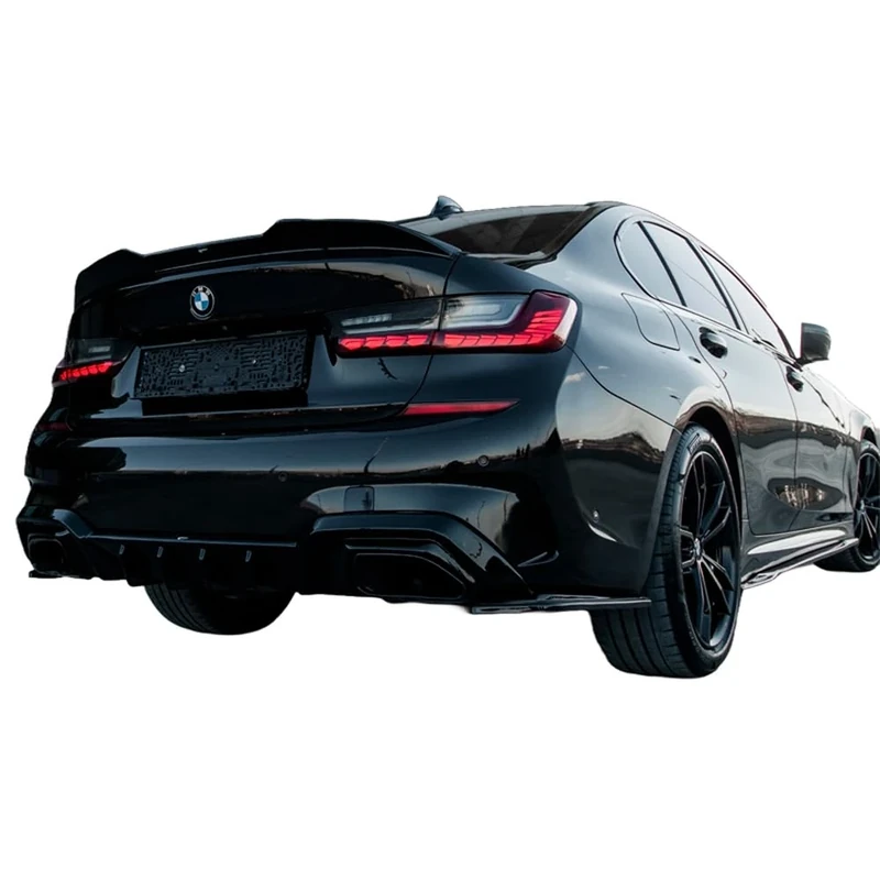 Oneway Rear Side Diffusors compatible with BMW 3-Series G20/G21 M-Pack 2018-2022 - Gloss black