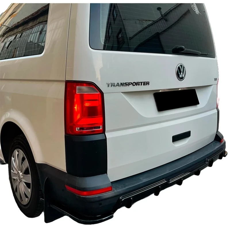 Oneway Rear Side Diffusors compatible with Volkswagen Transporter T6/T6.1 2015-2022 - Gloss black