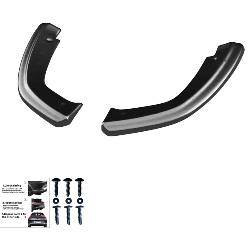 Oneway Rear Side Diffusors compatible with Audi SQ5/Q5 S-Line (FY) 2017-2020 - Gloss black