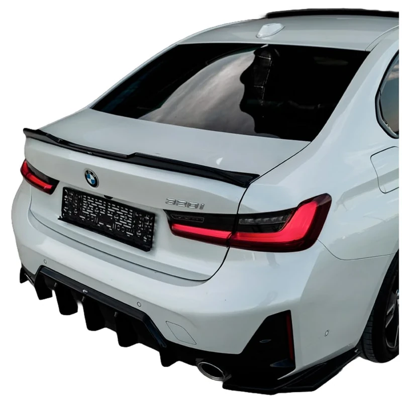 Oneway Rear Diffuser compatible with BMW 3-Series G20/G21 M-Pack Facelift 2022- - Gloss black