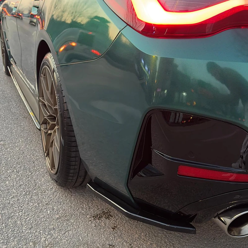 Oneway Rear Side Diffusors compatible with BMW i4 G26 M-Pack 2021- - Gloss black