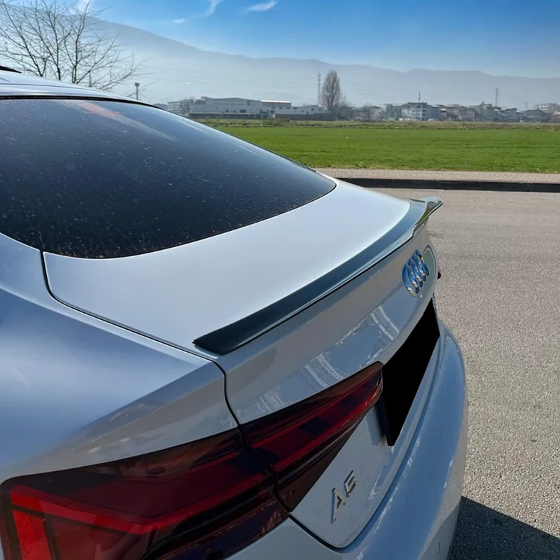 Oneway Trunk Spoiler compatible with Audi A5 S-Line F5 Sportback 2016-2019 & Facelift 2019 - Gloss black
