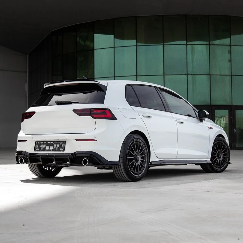Oneway Rear Diffuser compatible with Volkswagen Golf VIII HB GTI 2020- - Gloss black