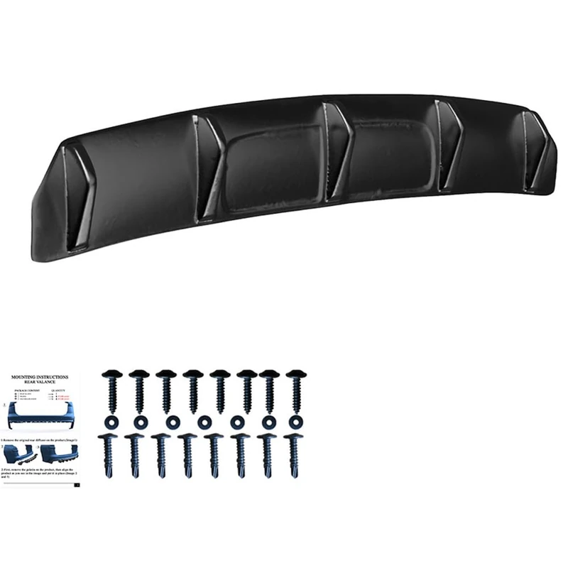 Oneway Rear Diffuser compatible with Audi SQ5/Q5 S-Line (FY) 2017-2020 - Gloss black