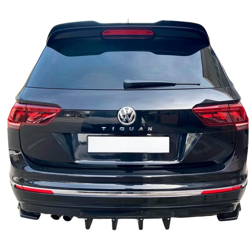 Oneway Rear Diffuser compatible with Volkswagen Tiguan II Standard/R-Line 2016-2020 - Gloss black