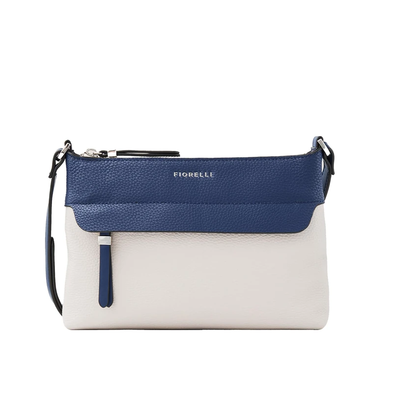 Fiorelli Women's Isla Crossbody Bag, Lightweight & Stylish Shoulder Handbag with Adjustable Straps, Faux Leather, Nautical Blue & Light Stone