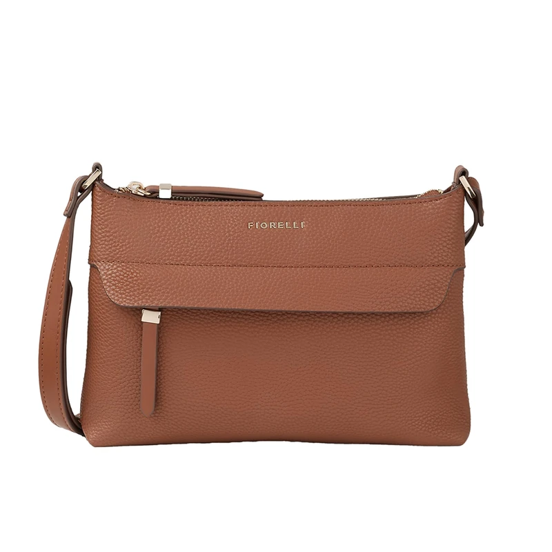 Fiorelli Women's Isla Crossbody Bag, Lightweight & Stylish Shoulder Handbag with Adjustable Straps, Tan Faux Leather