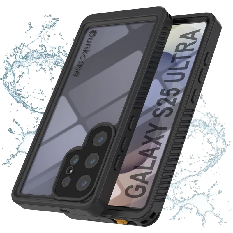 PunkCase for Galaxy S25 Ultra Waterproof Case [Extreme Series] [Slim Fit] [IP68 Certified] [Shockproof] [Dirtproof] [Snowproof] Armor Cover for Galaxy S25 Ultra 5G (6.9") (2025) [Black]