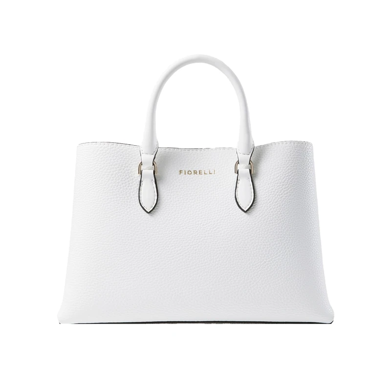 Fiorelli Women's Emery Mini Satchel Bag, Stylish Handbag with Grab Handles & Crossbody Strap, White Faux Leather
