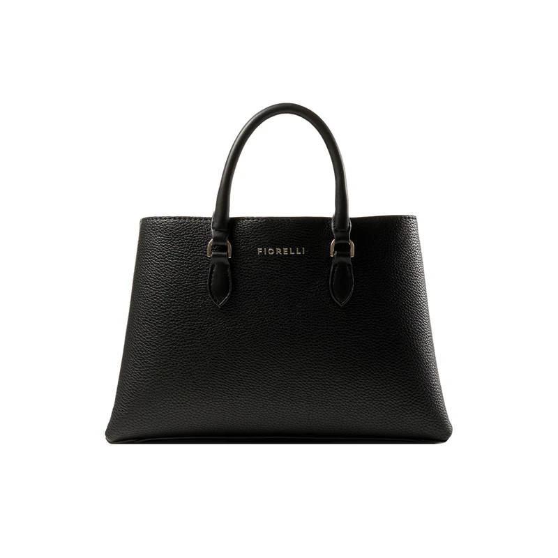 Fiorelli Women's Emery Mini Satchel Bag, Stylish Handbag with Grab Handles & Crossbody Strap, Black Faux Leather