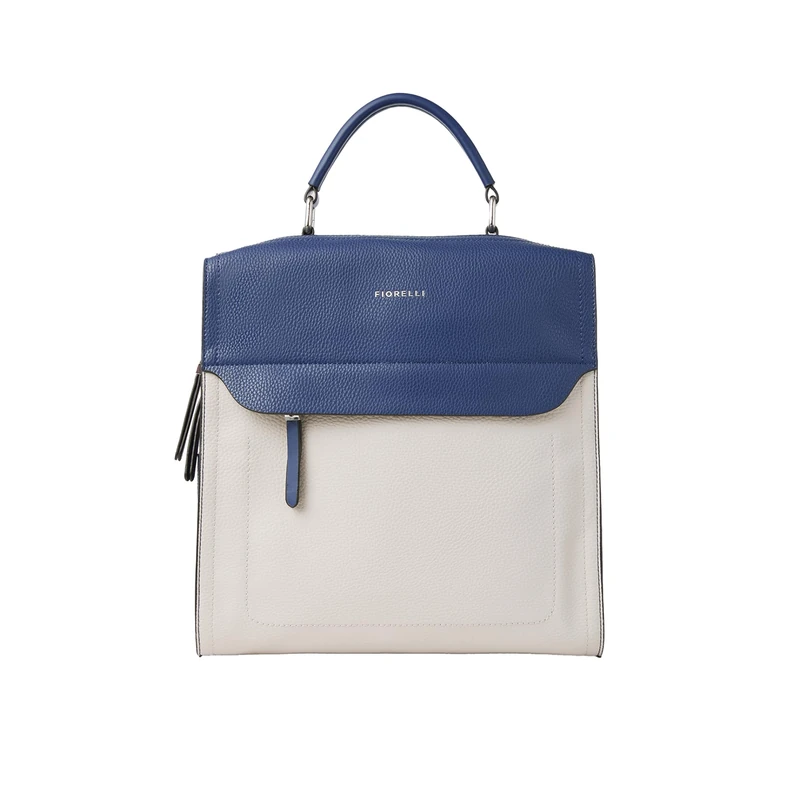 Fiorelli Women's Isla Large Backpack, Stylish Backpack with Adjustable Straps & Pockets, Faux Leather, Nautical Blue & Light Stone