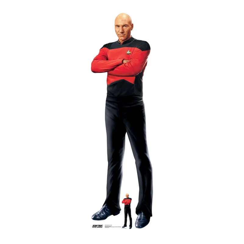 Star Cutouts – SC4676 – Star Trek Captain Jean-Luc Picard Cardboard Cutout 176cm – Patrick Stewart – Official Star Trek Gift for Fans & Home Décor