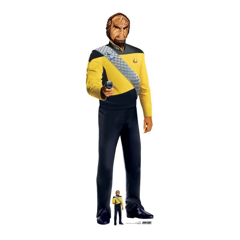 Star Cutouts – SC4678 – Star Trek Worf Lifesize Cardboard Cutout 193cm – Michael Dorn – Star Trek Gift for Fans, Collectors & Displays