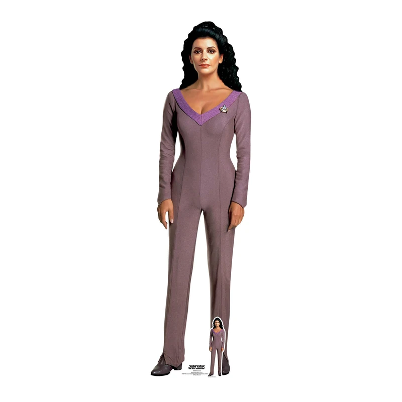 Star Cutouts SC4682 Star Trek Deanna Troi Lifesize Cardboard Cutout 163cm – Marina Sirtis Voyager Display for Sci-Fi Fans & Collectors