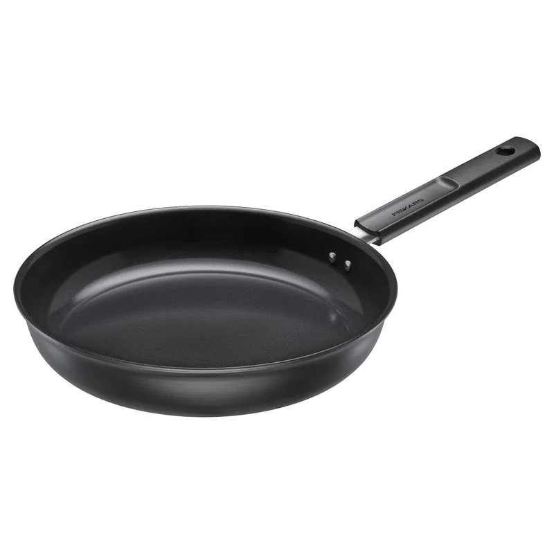 Fiskars frying pan, Hard Face, diameter 28 cm, suitable for all hobs, non-stick coating, scratch-resistant, aluminium/plastic, black, 1075520