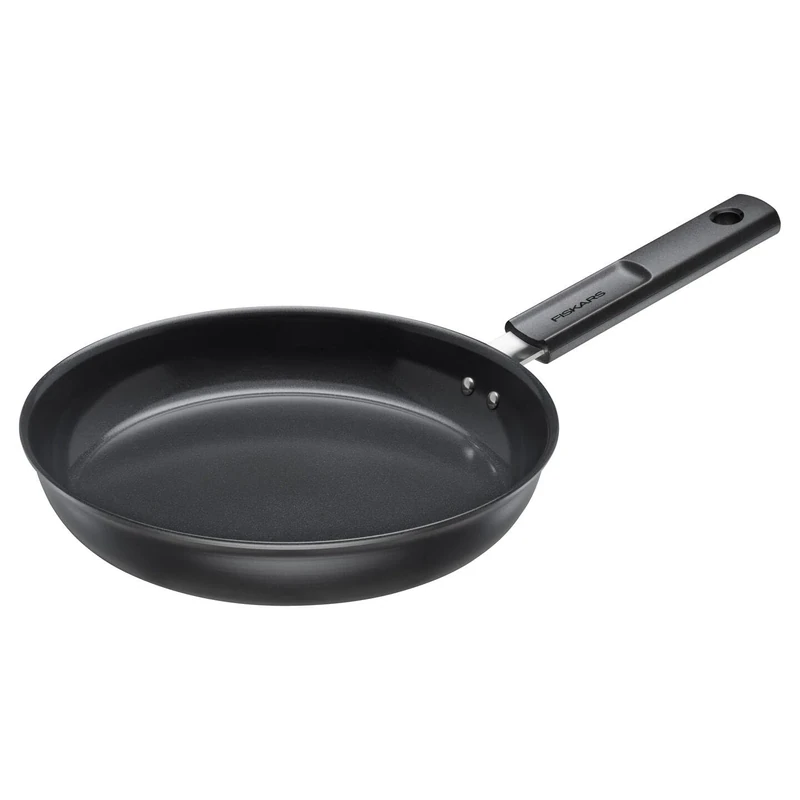 Fiskars frying pan, Hard Face, diameter 24 cm, suitable for all hobs, non-stick coating, scratch-resistant, aluminium/plastic, black, 1075458