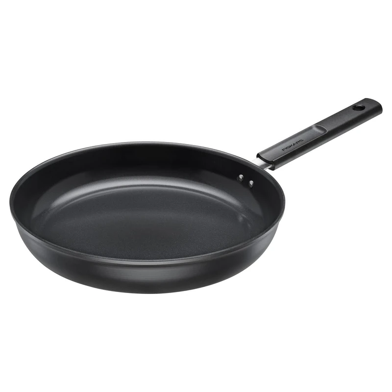 Fiskars frying pan, Hard Face, diameter 30 cm, suitable for all hobs, non-stick coating, scratch-resistant, aluminium/plastic, black, 1075521