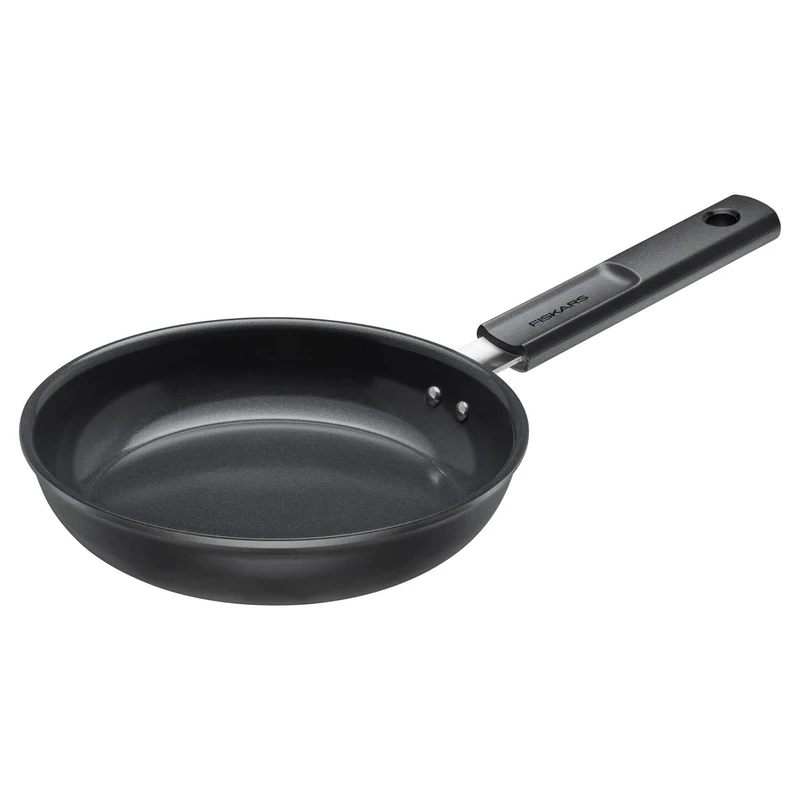 Fiskars frying pan, Hard Face, Diameter 20 cm, Suitable for all hobs, Non-stick coating, Scratch-resistant, Aluminium/plastic, Black, 1075457